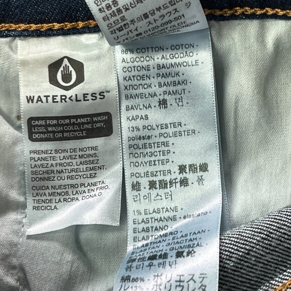 Levis Rib Cage Straight Ankle Jeans Womens 26 X 27 Button Fly Distressed Denim - Picture 7 of 13